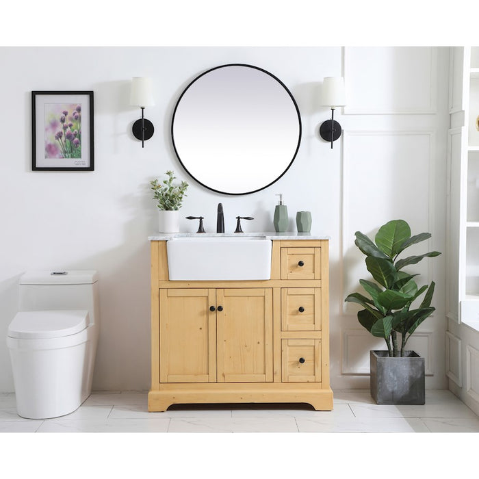 Elegant Franklin 36" Single Bathroom Vanity, Grey/Backsplash