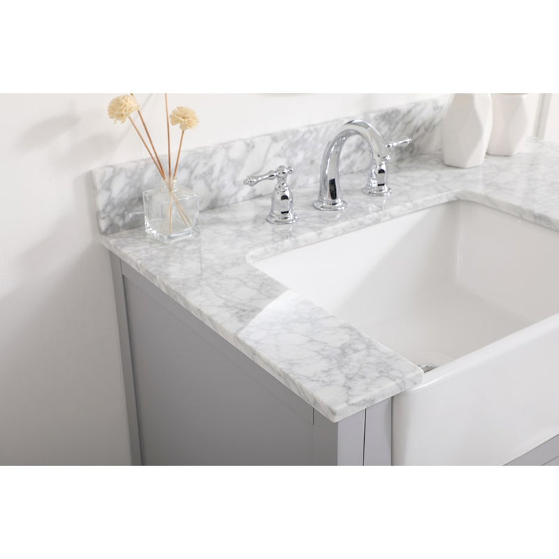Elegant Franklin 36" Single Bathroom Vanity, Grey/Backsplash
