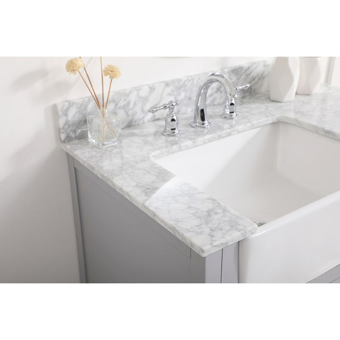 Elegant Franklin 36" Single Bathroom Vanity, Grey/Backsplash