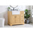 Elegant Franklin 36" Single Vanity, Natural Wood/Backsplash