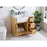 Elegant Franklin 36" Single Vanity, Natural Wood/Backsplash
