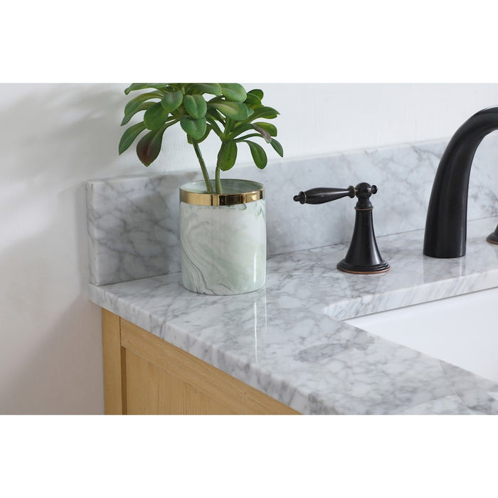 Elegant Franklin 36" Single Vanity, Natural Wood/Backsplash