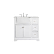 Elegant Kitchen/Bath Franklin 36" Single Bathroom Vanity, White - VF60236WH