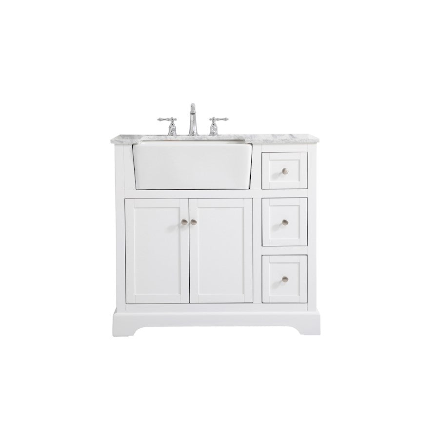Elegant Kitchen/Bath Franklin 36" Single Bathroom Vanity, White - VF60236WH