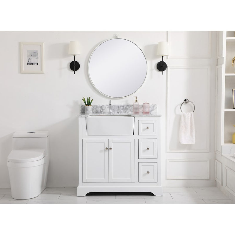 Elegant Kitchen/Bath Franklin 36" Single Bathroom Vanity, White