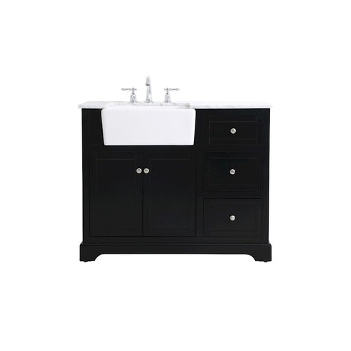 Elegant Kitchen/Bath Franklin 42" Single Bathroom Vanity, Black - VF60242BK
