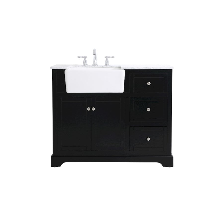 Elegant Kitchen/Bath Franklin 42" Single Bathroom Vanity, Black - VF60242BK