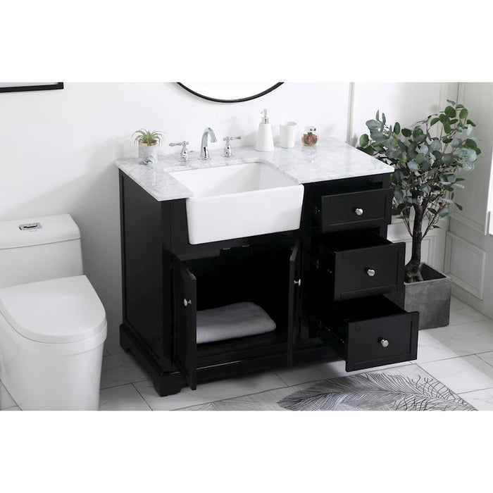 Elegant Kitchen/Bath Franklin 42" Single Bathroom Vanity, Black