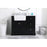 Elegant Franklin 42" Single Bathroom Vanity, Black/Backsplash