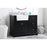 Elegant Franklin 42" Single Bathroom Vanity, Black/Backsplash