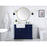 Elegant Franklin 42" Single Bathroom Vanity, Black/Backsplash