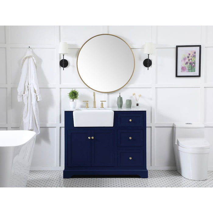 Elegant Franklin 42" Single Bathroom Vanity, Black/Backsplash