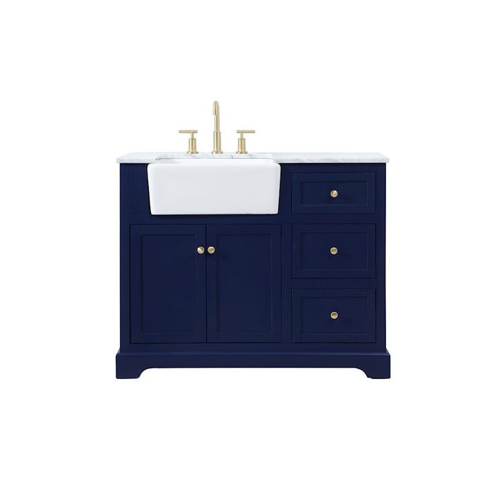 Elegant Kitchen/Bath Franklin 42" Single Bathroom Vanity, Blue - VF60242BL