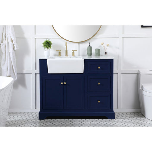 Elegant Kitchen/Bath Franklin 42" Single Bathroom Vanity, Blue