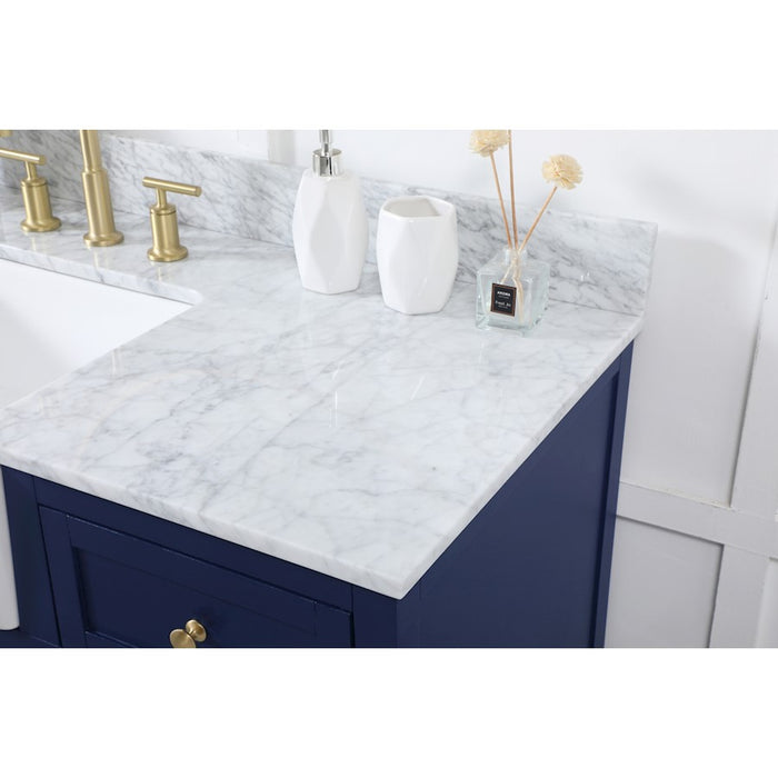 Elegant Franklin 42" Single Bathroom Vanity, Blue/Backsplash