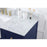 Elegant Franklin 42" Single Bathroom Vanity, Blue/Backsplash