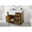Elegant Franklin 42" Single Bathroom Vanity, Driftwood/Backsplash