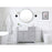 Elegant Franklin 42" Single Bathroom Vanity, Driftwood/Backsplash