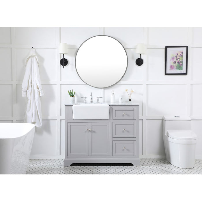 Elegant Franklin 42" Single Bathroom Vanity, Driftwood/Backsplash