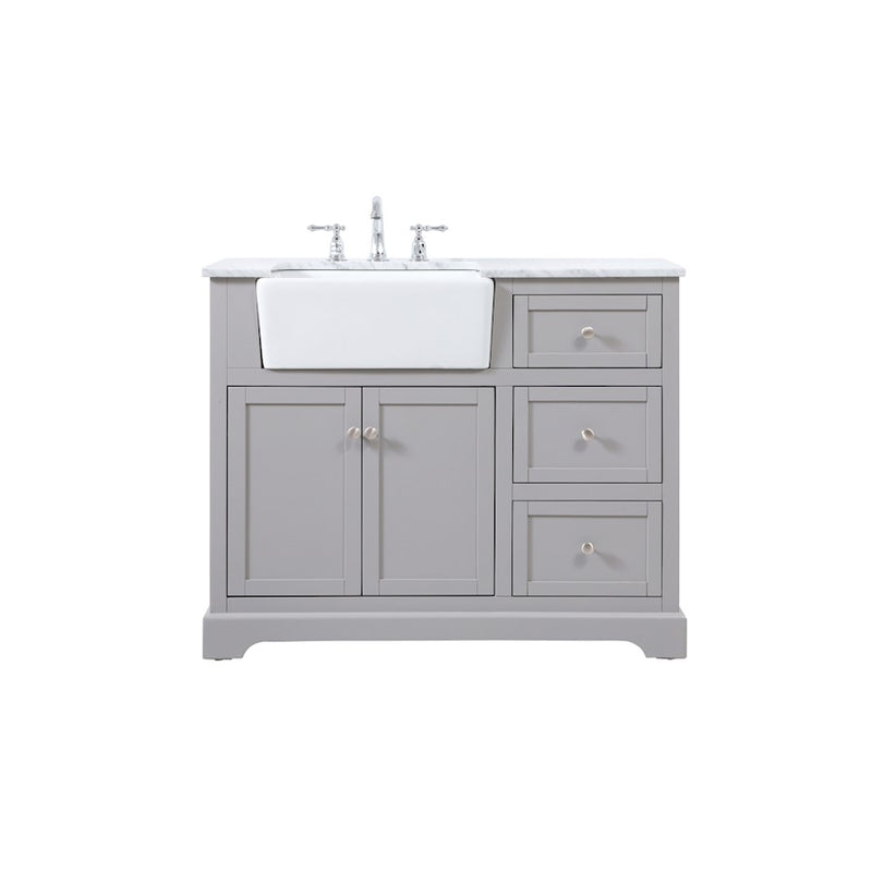 Elegant Kitchen/Bath Franklin 42" Single Bathroom Vanity, Grey - VF60242GR