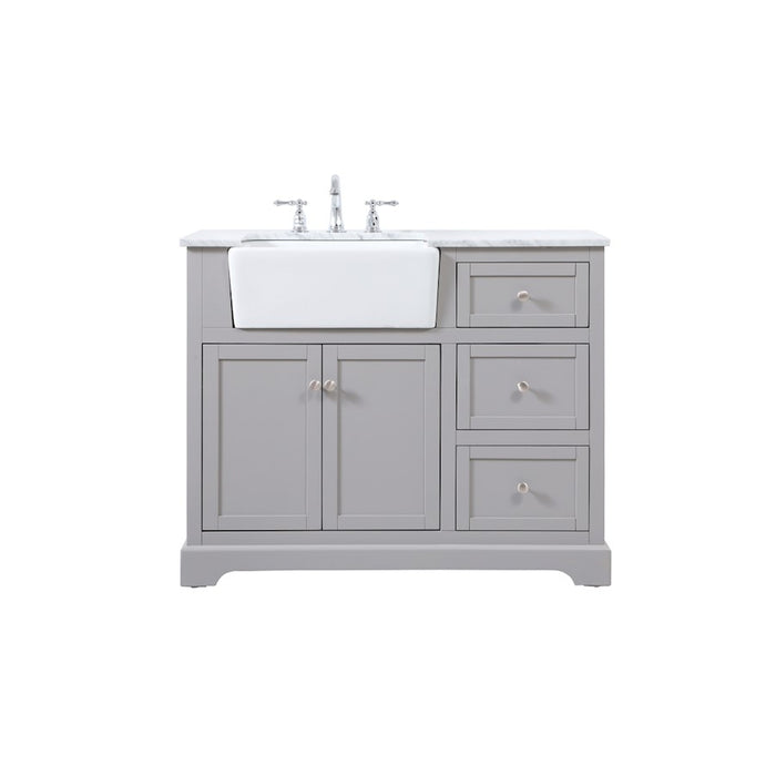 Elegant Kitchen/Bath Franklin 42" Single Bathroom Vanity, Grey - VF60242GR