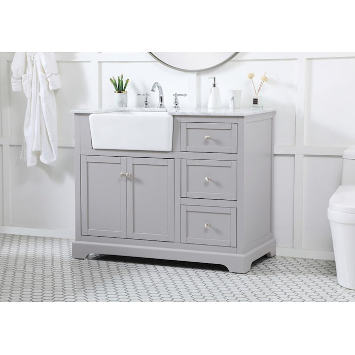 Elegant Kitchen/Bath Franklin 42" Single Bathroom Vanity, Grey