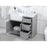Elegant Kitchen/Bath Franklin 42" Single Bathroom Vanity, Grey