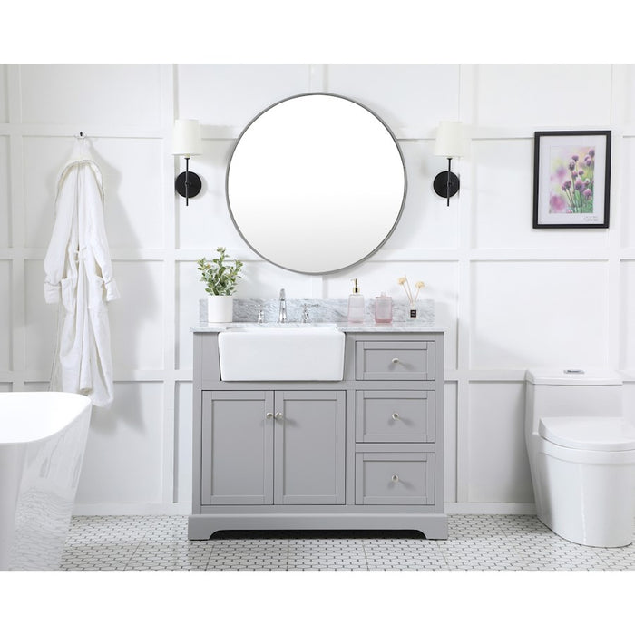 Elegant Kitchen/Bath Franklin 42" Single Bathroom Vanity, Grey