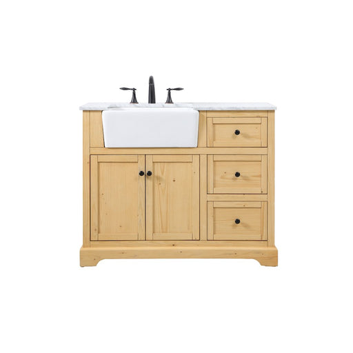 Elegant Franklin 42" Single Bathroom Vanity, Natural Wood - VF60242NW