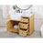 Elegant Franklin 42" Single Bathroom Vanity, Natural Wood