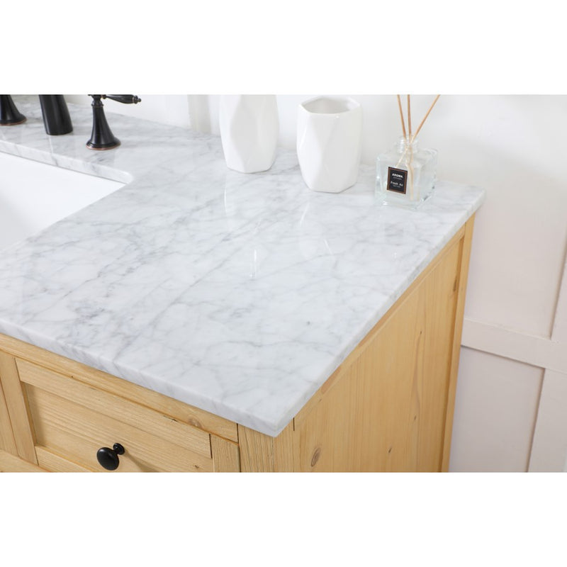 Elegant Franklin 42" Single Bathroom Vanity, Natural Wood