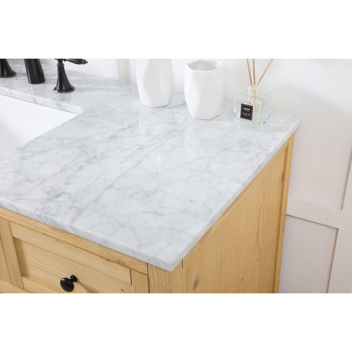 Elegant Franklin 42" Single Bathroom Vanity, Natural Wood
