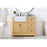 Elegant Franklin 42" Single Vanity, Natural Wood/Backsplash