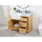Elegant Franklin 42" Single Vanity, Natural Wood/Backsplash