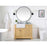 Elegant Franklin 42" Single Vanity, Natural Wood/Backsplash