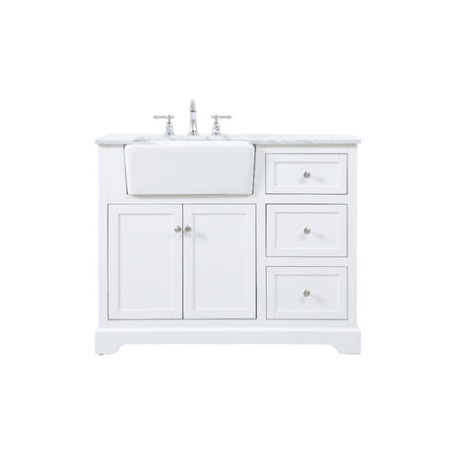 Elegant Kitchen/Bath Franklin 42" Single Bathroom Vanity, White - VF60242WH