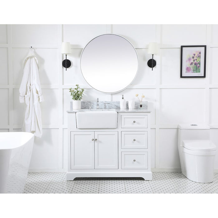 Elegant Kitchen/Bath Franklin 42" Single Bathroom Vanity, White