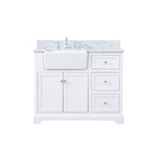 Elegant Franklin 42" Single Bathroom Vanity, White/Backsplash - VF60242WH-BS