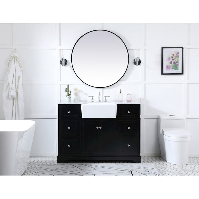 Elegant Franklin 42" Single Bathroom Vanity, White/Backsplash