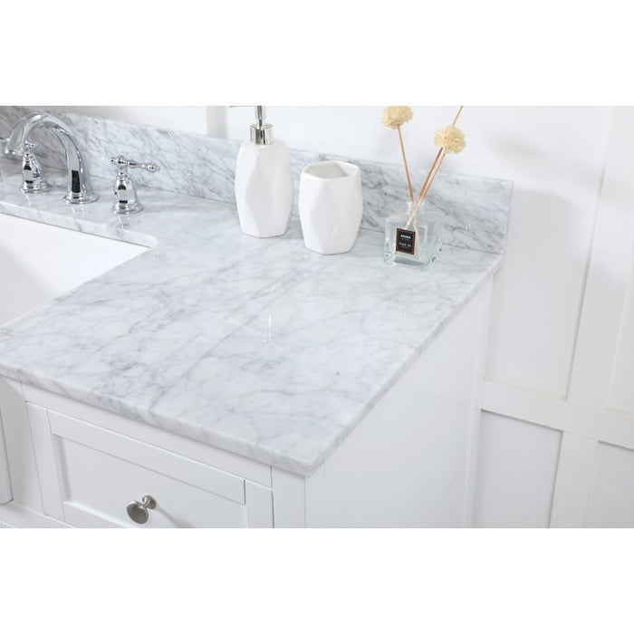 Elegant Franklin 42" Single Bathroom Vanity, White/Backsplash