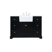 Elegant Kitchen/Bath Franklin 48" Single Bathroom Vanity, Black - VF60248BK