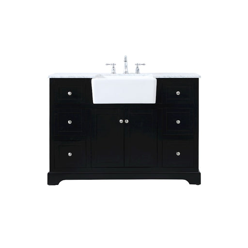 Elegant Kitchen/Bath Franklin 48" Single Bathroom Vanity, Black - VF60248BK