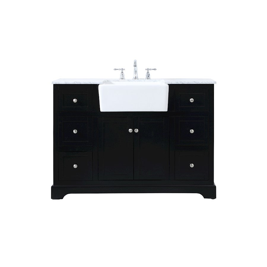 Elegant Kitchen/Bath Franklin 48" Single Bathroom Vanity, Black - VF60248BK