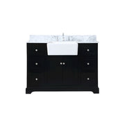 Elegant Franklin 48" Single Bathroom Vanity, Black/Backsplash - VF60248BK-BS