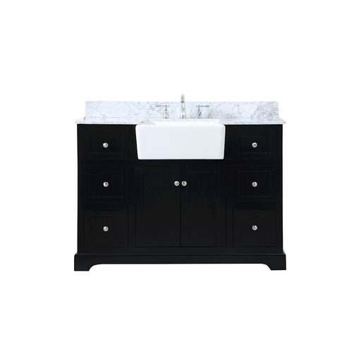 Elegant Franklin 48" Single Bathroom Vanity, Black/Backsplash - VF60248BK-BS