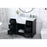 Elegant Franklin 48" Single Bathroom Vanity, Black/Backsplash