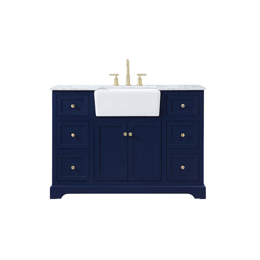 Elegant Kitchen/Bath Franklin 48" Single Bathroom Vanity, Blue - VF60248BL