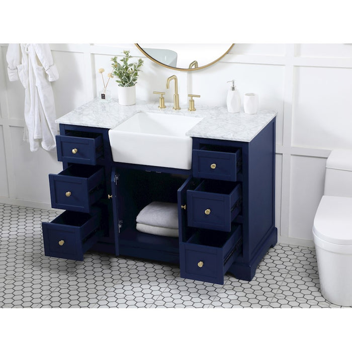Elegant Kitchen/Bath Franklin 48" Single Bathroom Vanity, Blue