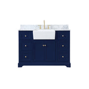 Elegant Kitchen/Bath Franklin 48" Single Bathroom Vanity, Blue/BS - VF60248BL-BS