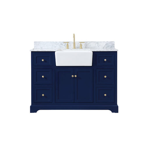 Elegant Kitchen/Bath Franklin 48" Single Bathroom Vanity, Blue/BS - VF60248BL-BS